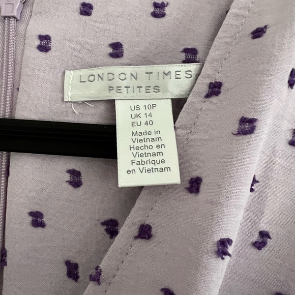 London Times - Wrap Dot Print Dress - Picture 5 of 8